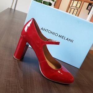 Antonio's Melani Red Patent Leather Heels